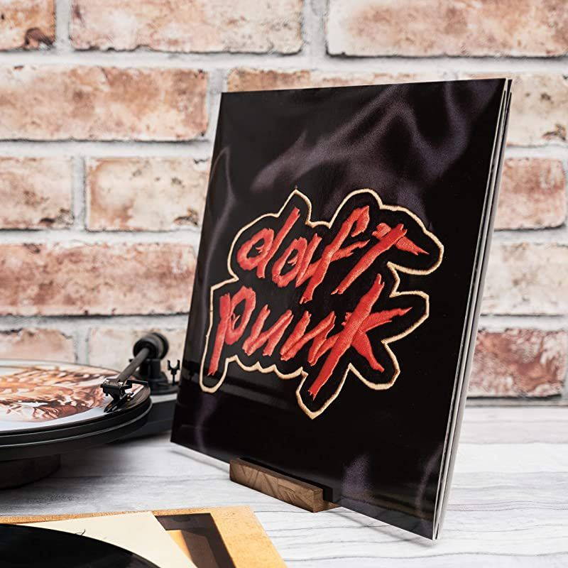 Premium Vinyl Record Stand Showcase Your Now Playing Album Cover Minimalistic Elegant Holder Design Compatible with All CDs LPs