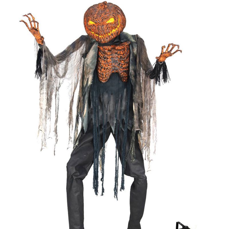 7.1ft Halloween Scorched Scarecrow with Fog Machine