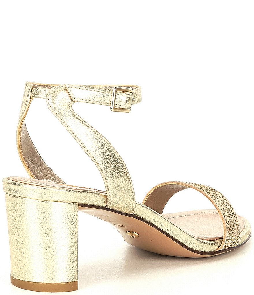 Pelle Moda Moira Rhinestone Embellished Ankle Strap Dress Sandals