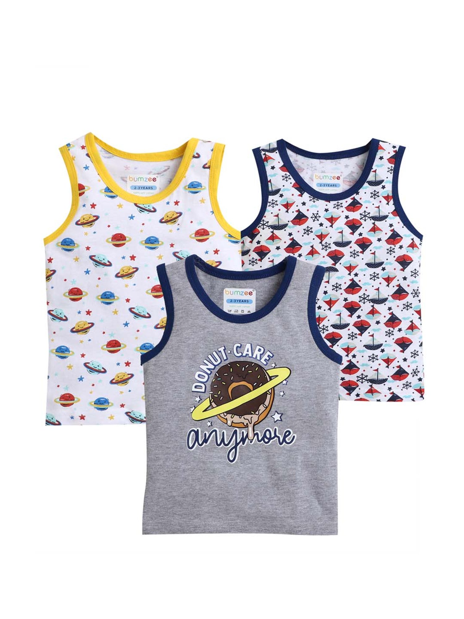 Bumzee Boys Multicolor Cotton Printed T-Shirt
