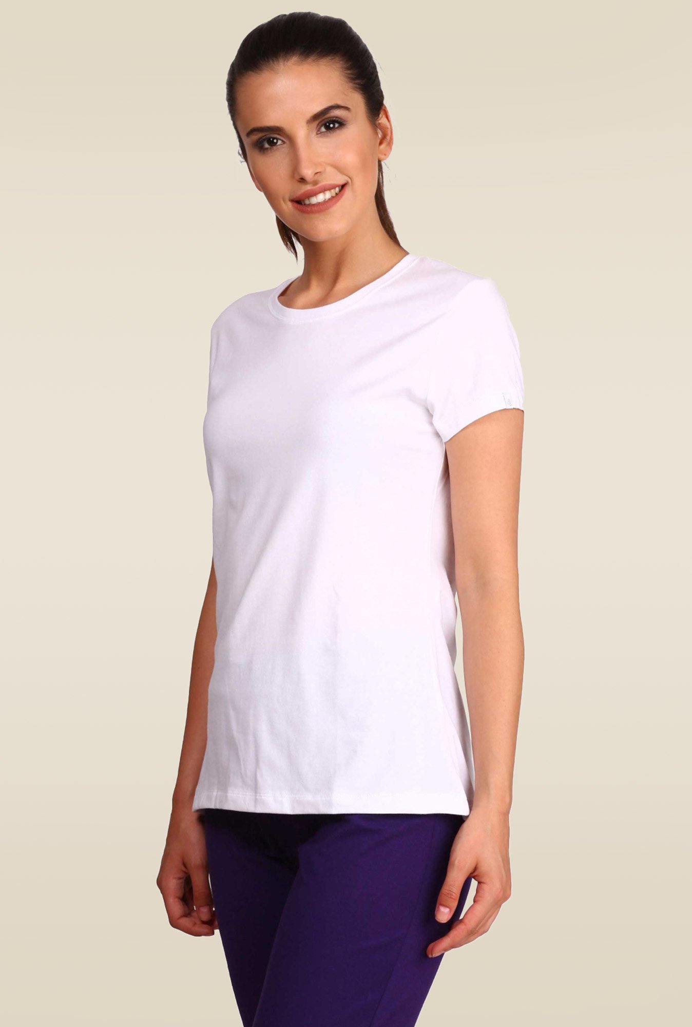Jockey 1515 Women's Super Combed Cotton Elastane Regular Fit Solid Round Neck Half Sleeve T-Shirt