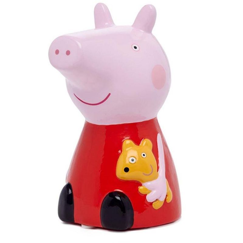 Fashion Accessory Bazaar LLC Peppa Pig 6 Inch Ceramic Figural Bank