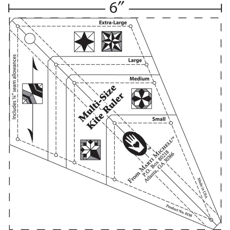 Marti Michell Multisize Kite Ruler