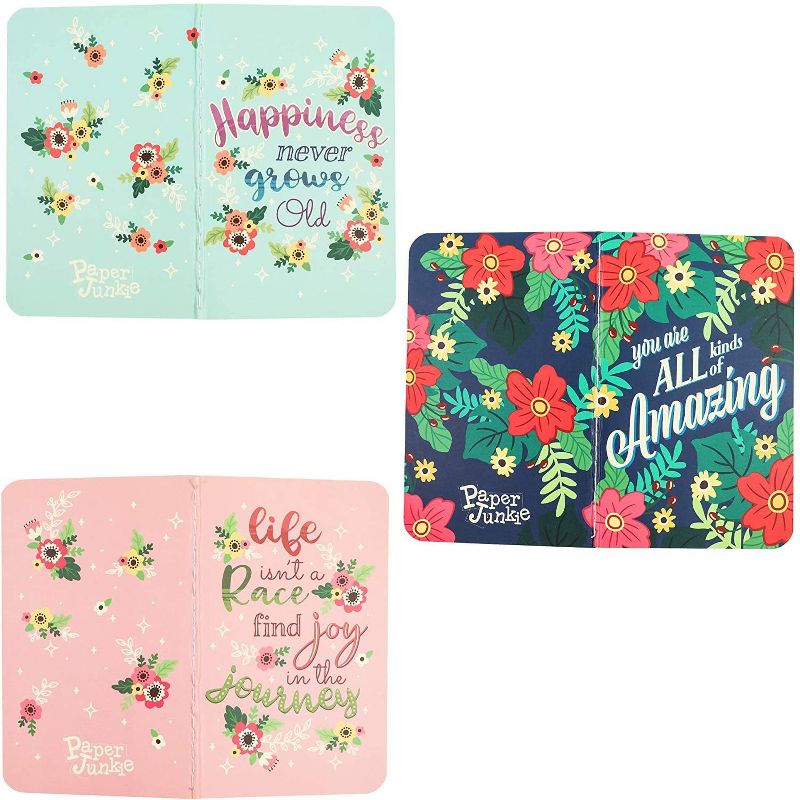 Spiral Notepad - 12-Pack Top Spiral Notebooks, Mini Spiral Notepads for Note Taking, To-do Lists, Lined Paper, Inspirational Words, Marble Print, 4x6"