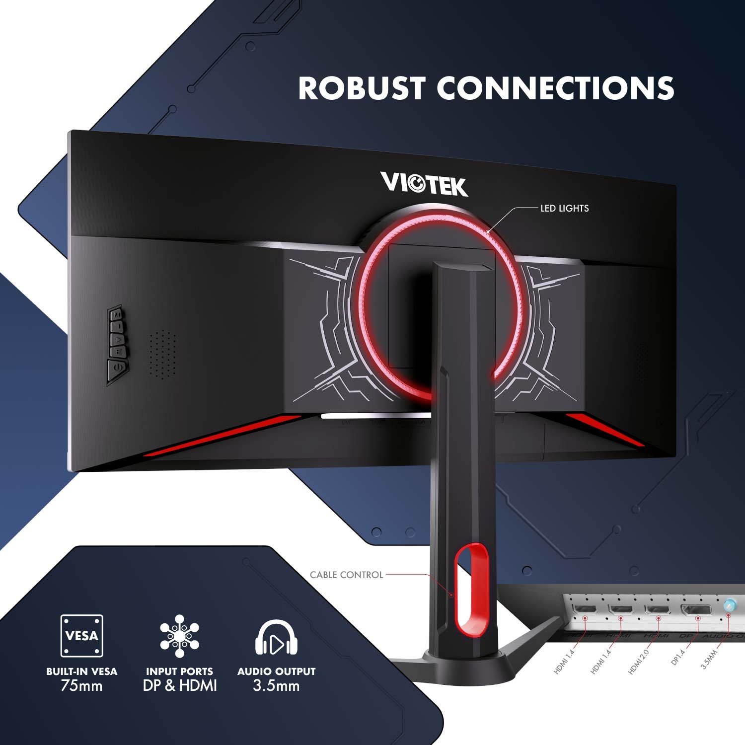 VIOTEK GNV30CBXA Advanced 30-Inch Curved 200Hz Gaming Monitor, 1080p Ultrawide 21:9, VA Panel w/ 112% sRGB, FreeSync & GSYNC-ready, HDMI 2.0 DP Audio Out VESA &mdash; 3 Years Zero Dead Pixels