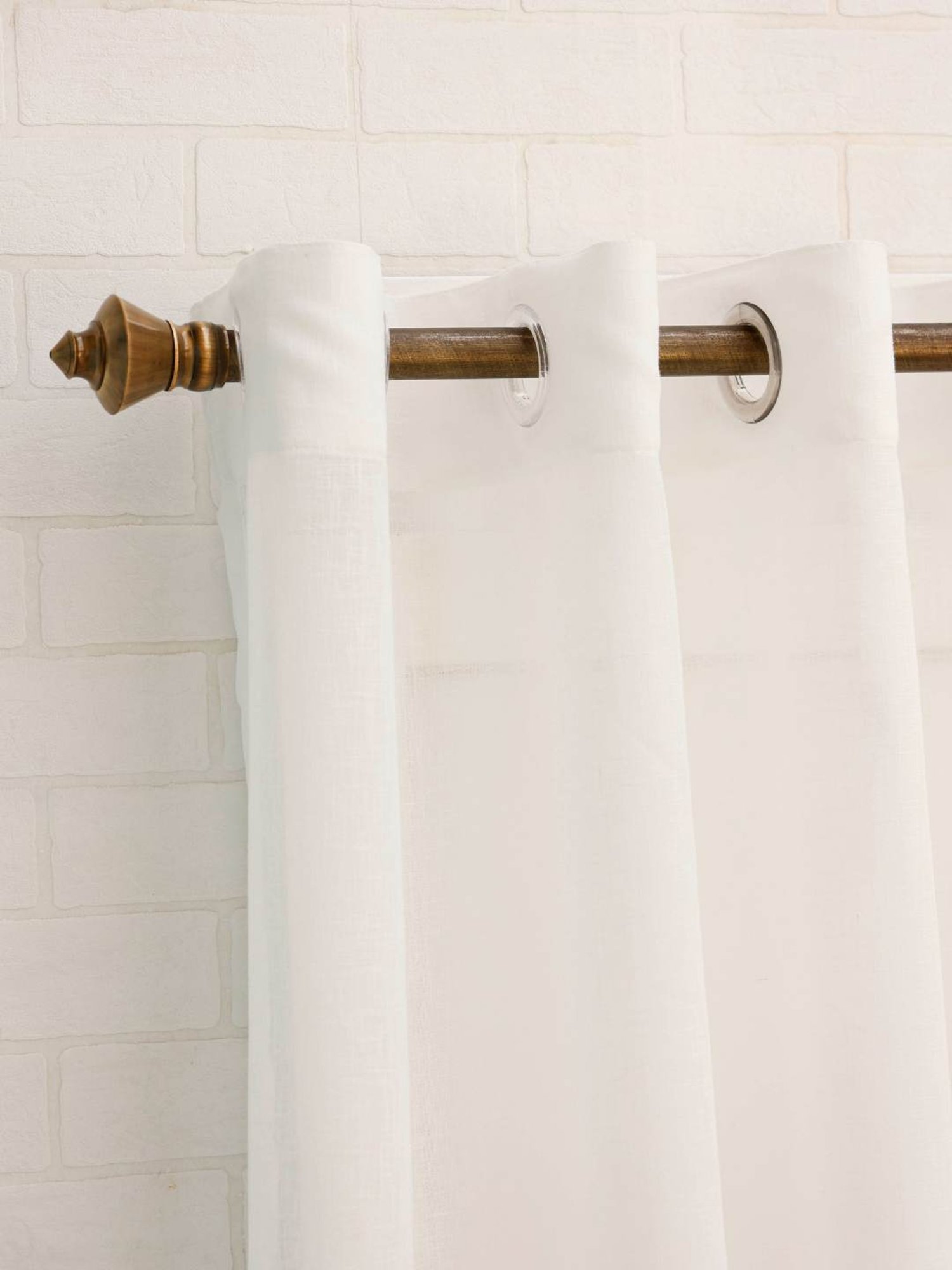 Ariana Off White Cotton Linen 5 ft Window Curtain