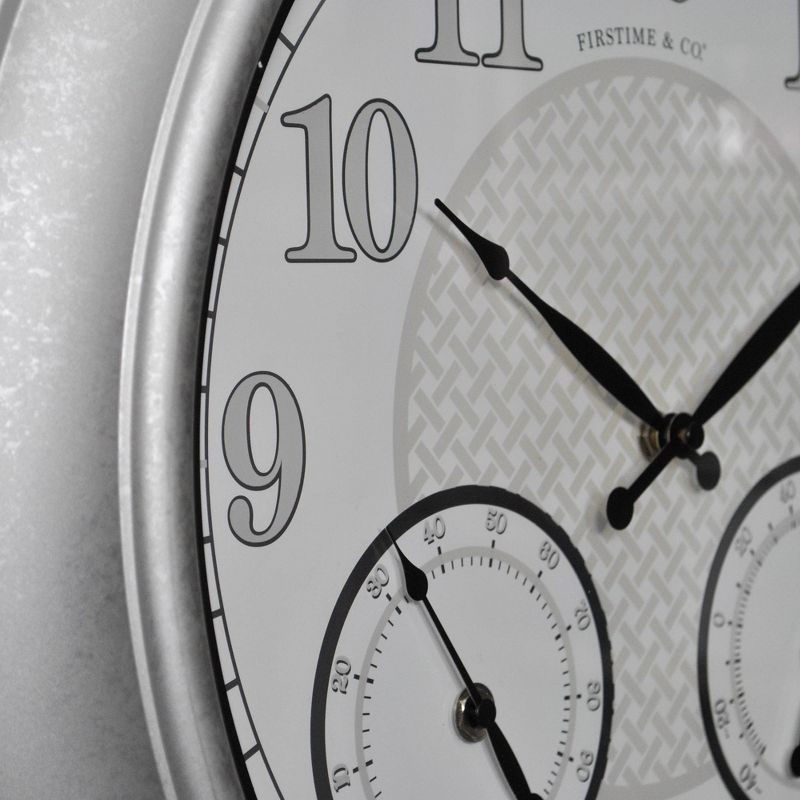 18" First Time Rediant LED Outdoor Wall Clock Charcoal