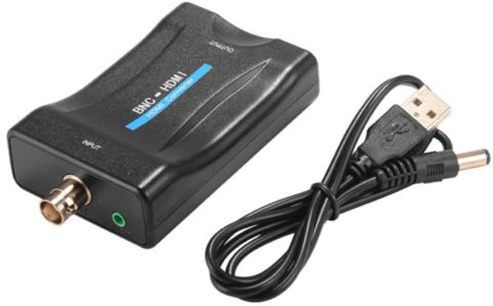 BNC to HDMI Video Converter 1080P/720P with Audio for Camera/DVR/CCTV/AC1420 Compatible with HDCP HDMI1.3 Surveillance Monitor