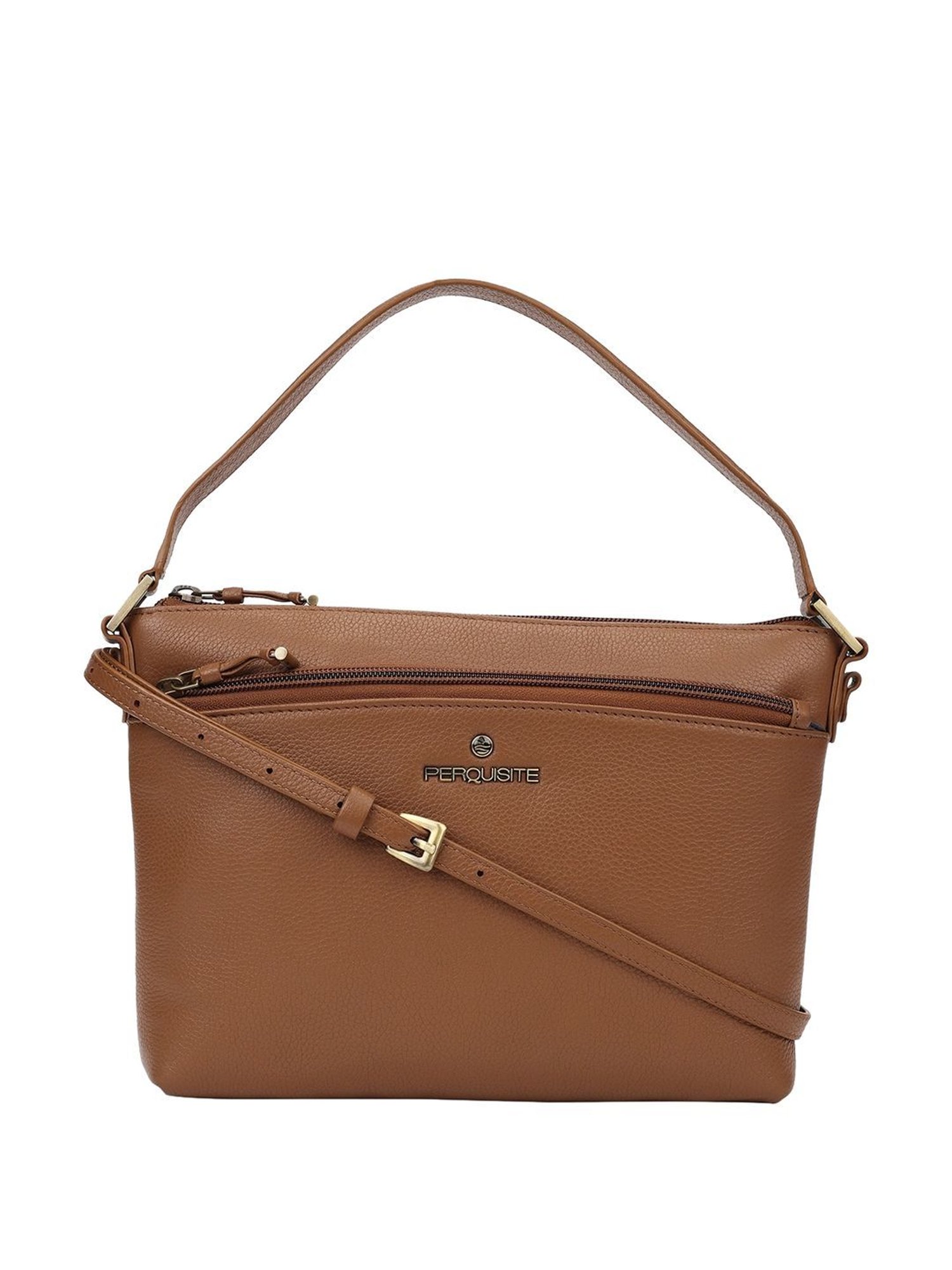 PERQUISITE TAYLOR Brown Solid Small Handbag