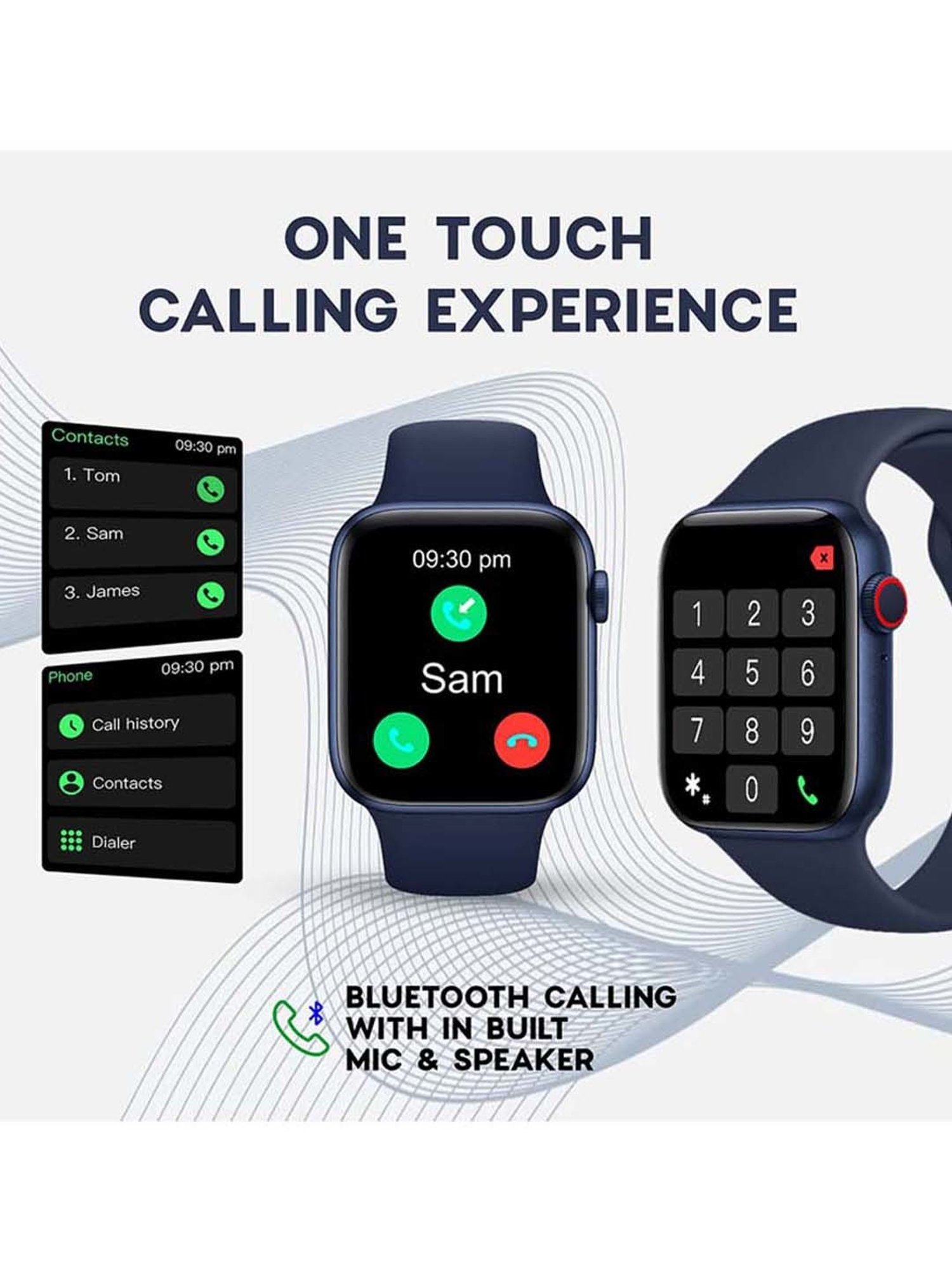 MAXX SX7 Pro Smart Watch with Bluetooth Calling (Free Size, Blue)