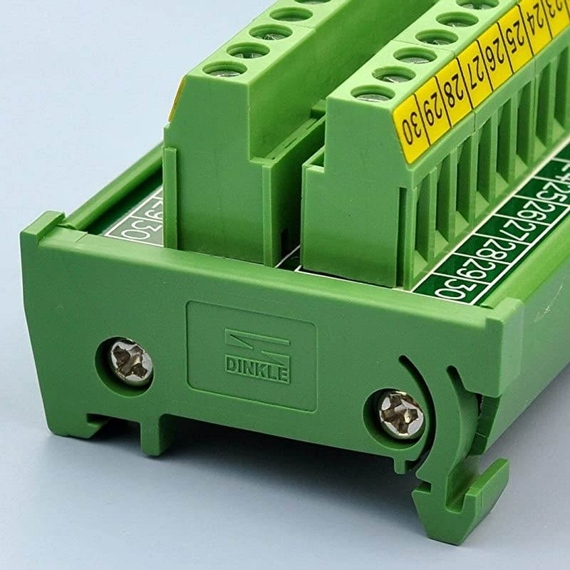 DIN Rail Mount 30 Position 24A 400V Screw Terminal Block Distribution Module