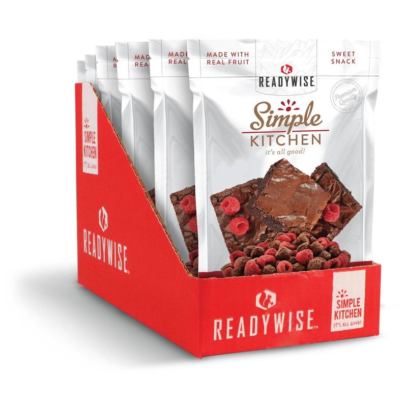 ReadyWise Simple Kitchen Raspberries & Brownie Bites Freeze-Dried Dessert - 6ct Case