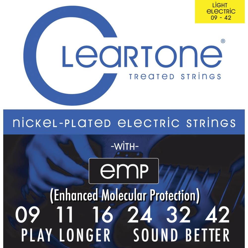 Cleartone Electric Guitar Strings Nickel Plated -Super Light 9-42 - 9409 -1 Pack