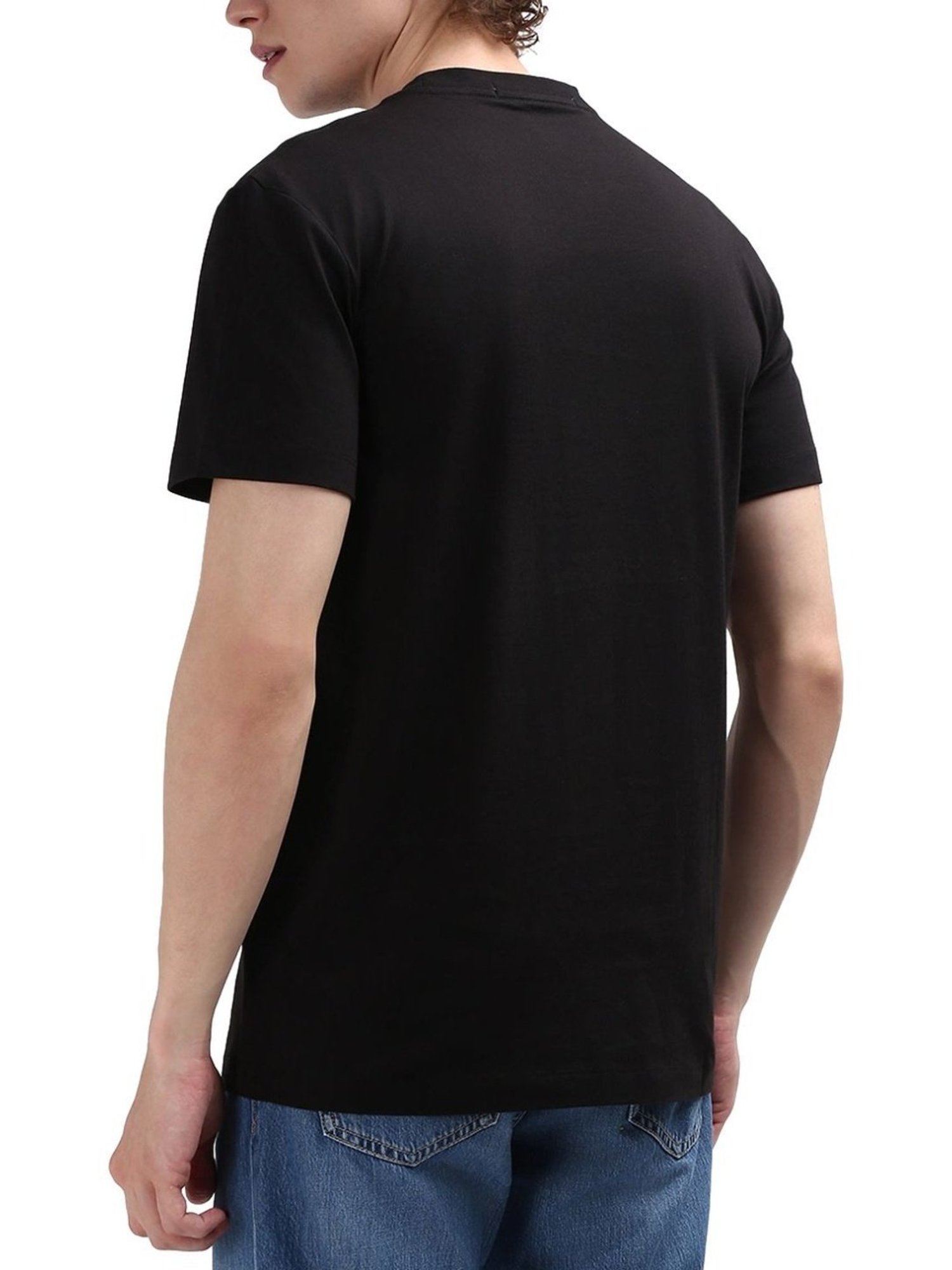 Calvin Klein Black Cotton Regular Fit T-Shirt