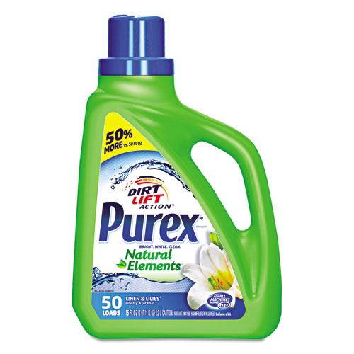 Purex Natural Elements Liquid Detergent - Liquid - 0.59 gal (75 fl oz) - Linen, Lilies Scent - 6 / Carton - Blue  DIA011