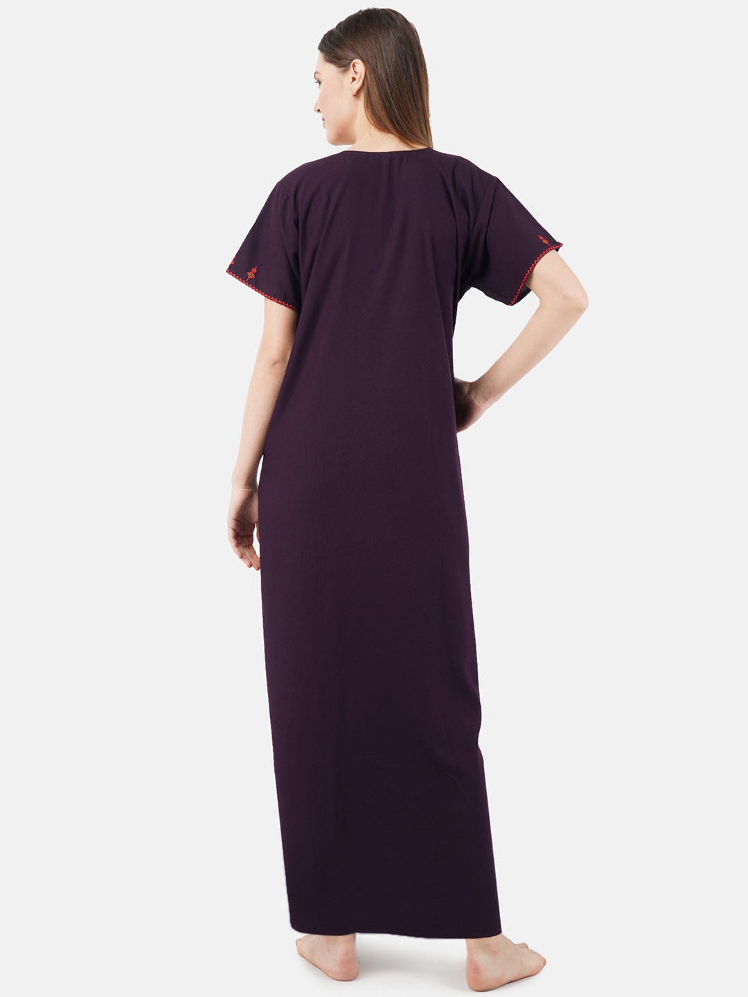 KOI SLEEPWEAR Purple Embroidered Nighty