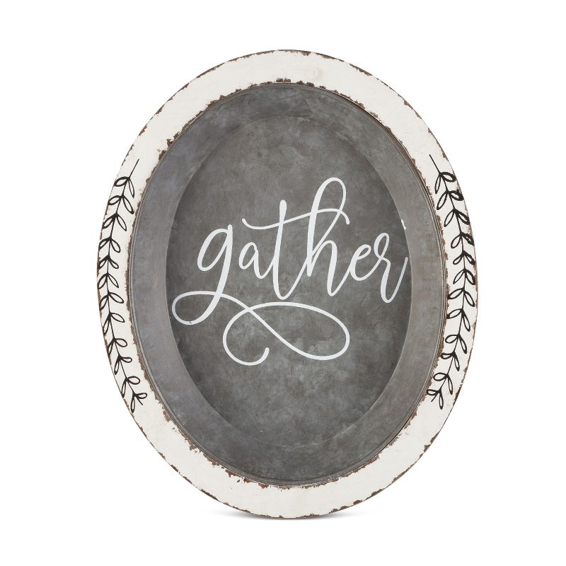 Lone Elm Studios Set of 2 Assorted Galvanized Trays