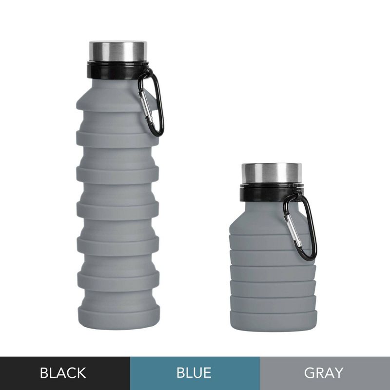 Brookstone 18.5oz Ridge Collapsible Portable Drinkware - Gray