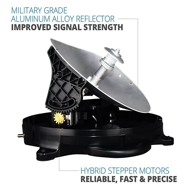 PL-7000R Dish Playmaker White Portable Antenna with Wally HD Satellite Receiver Bundle + Dicor 501LSW-1 Epdm Self-Leveling Lap Sealant-10.3 Oz. Tube, White, 10.3 Fluid_Ounces