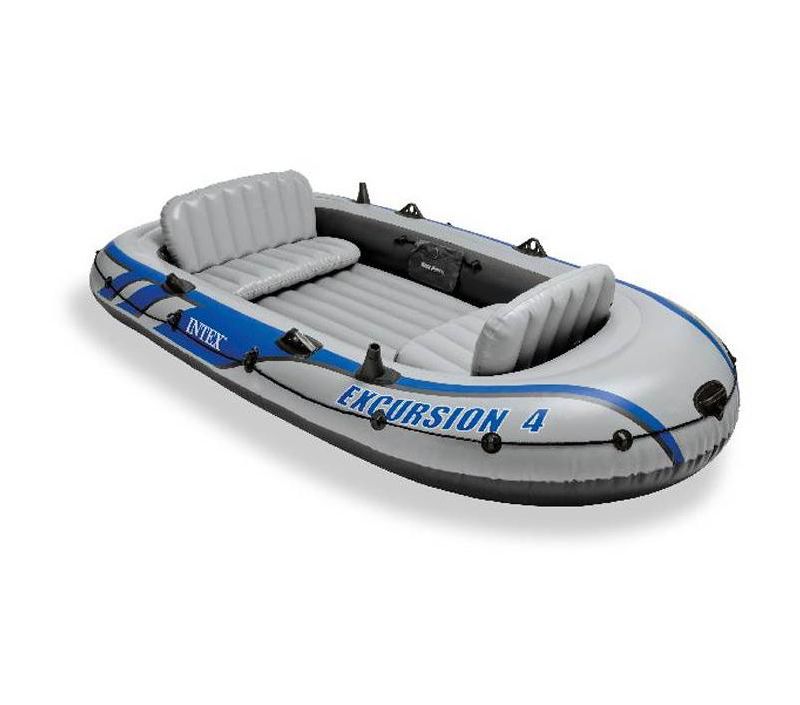 Intex Explorer 200 Inflatable 2 Person River Boat Raft Set with 2 Oars & Pump