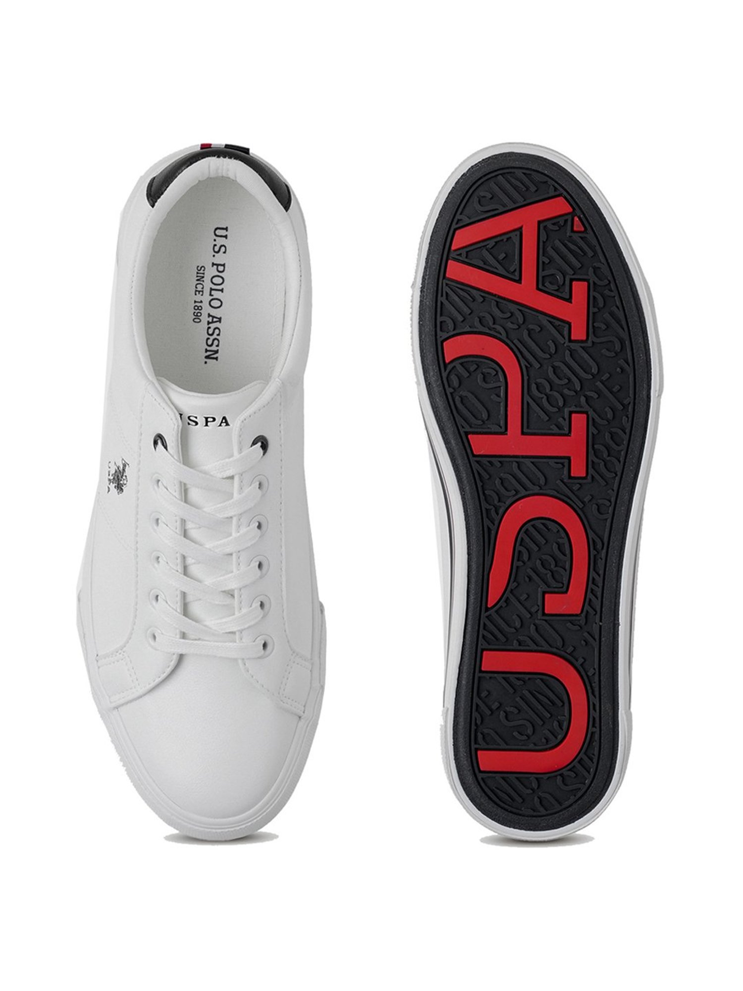 U.S. Polo Assn. Men's White Casual Sneakers
