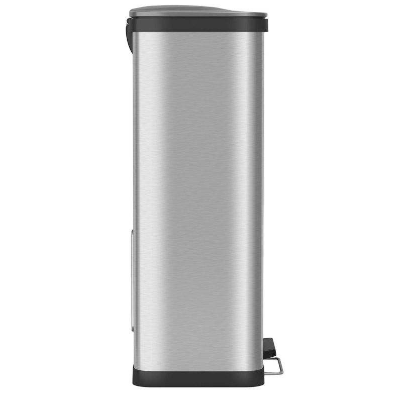 halo quality 18gal AirStep Feather Light Stainless Steel Step Trash Can