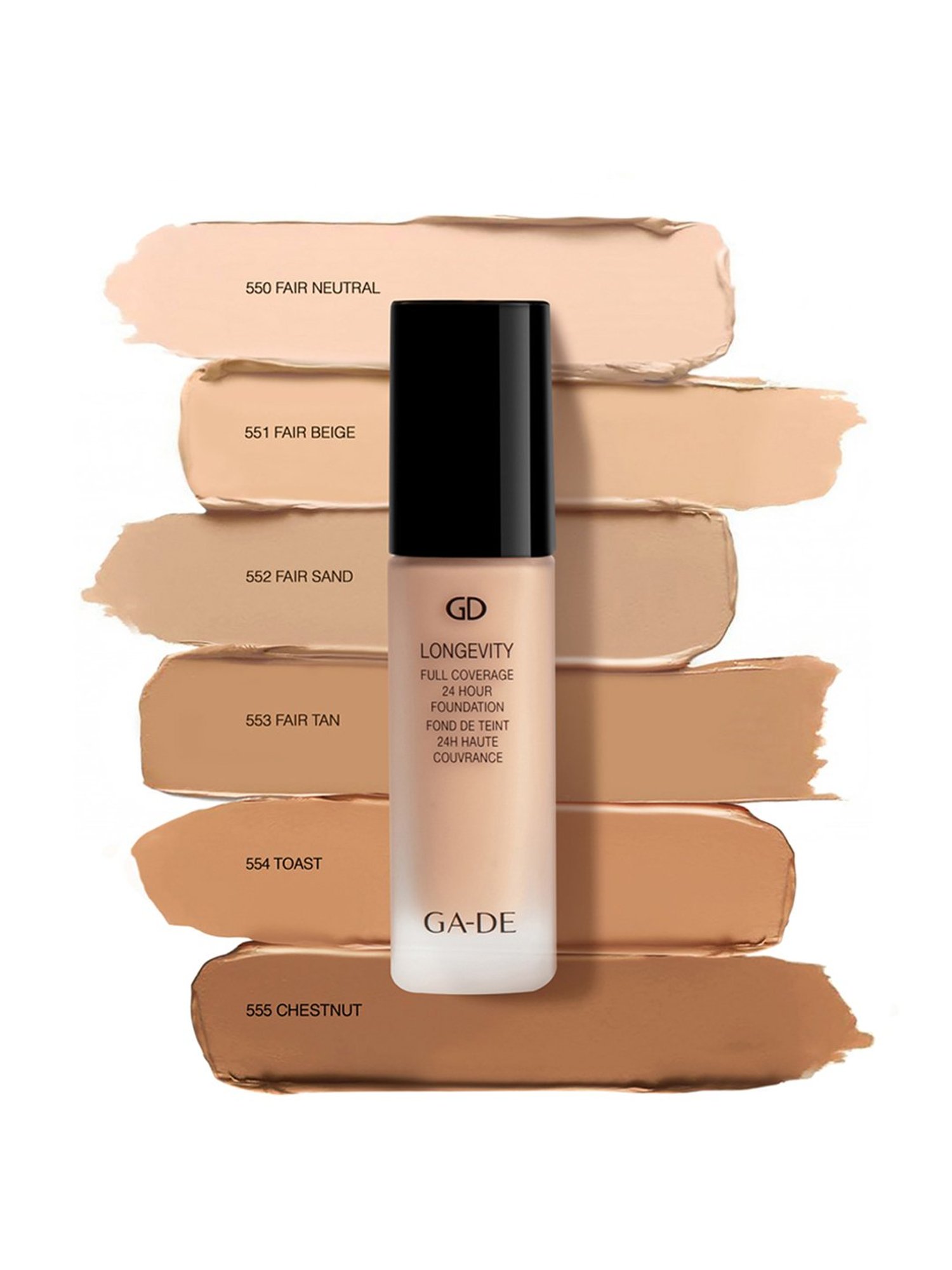 GA-DE Longevity Full Coverage 24 Hour Foundation 553 Fair Tan - 30 ml