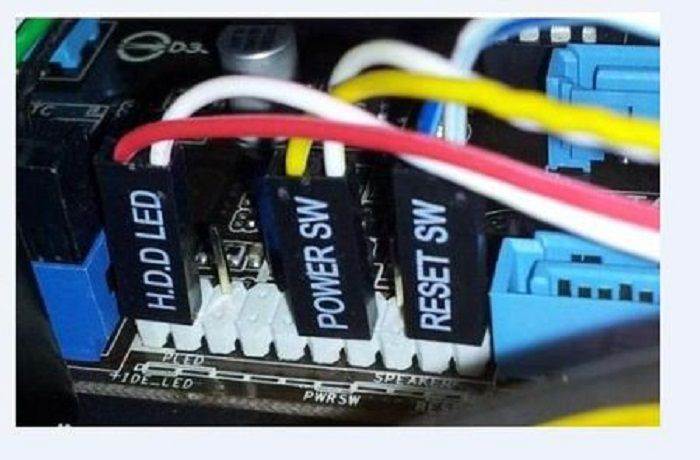 4-in-1 PC Power Reset Switch HDD LED Cable Light Wire Kit Assembly for PC,ATX PC Desktop Case Power On Off Reset Switch Cable with 2 x LED Lights, Computer Case LED Light ATX Power Supply Reset