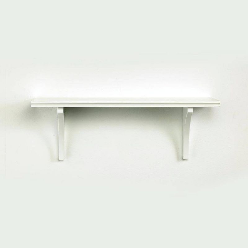7.5" x 35" Mission Shelf with Bracket White - InPlace