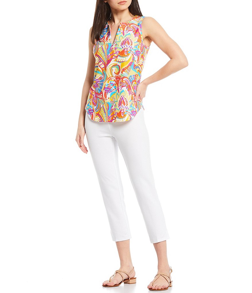 Jude Connally Ali Sleeveless Split Round Neck Shell