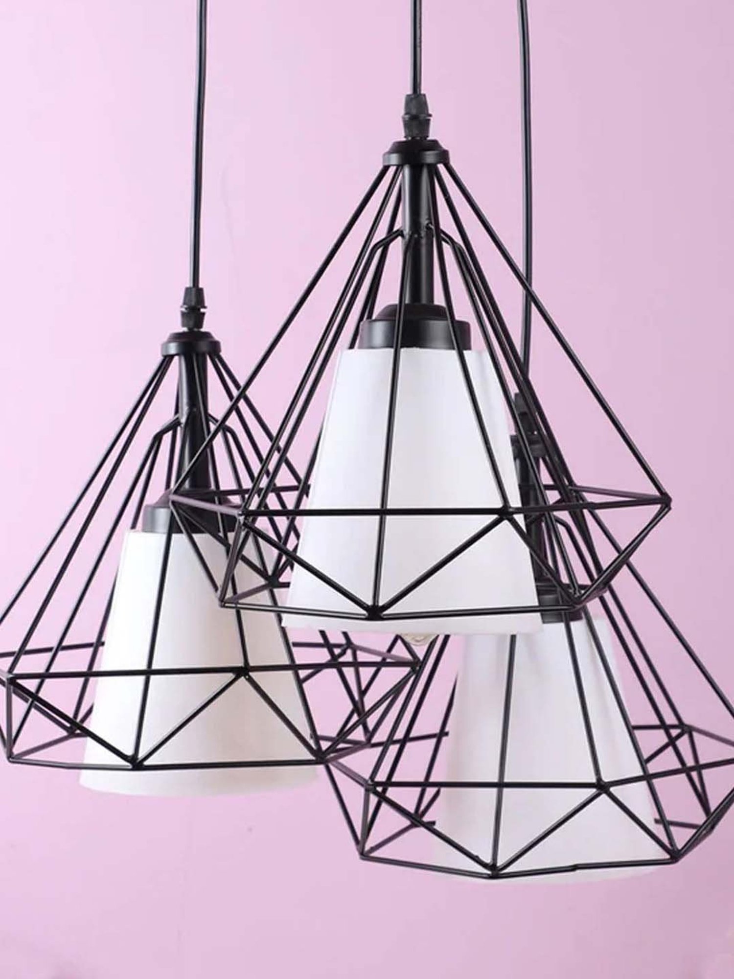 DecorativeRay White & Black Hanging Light - Set of 1