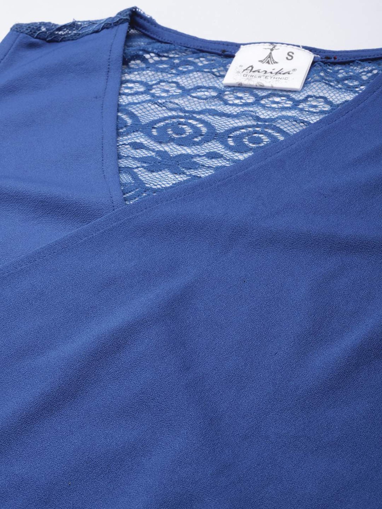 Aarika Blue Plain Shrug