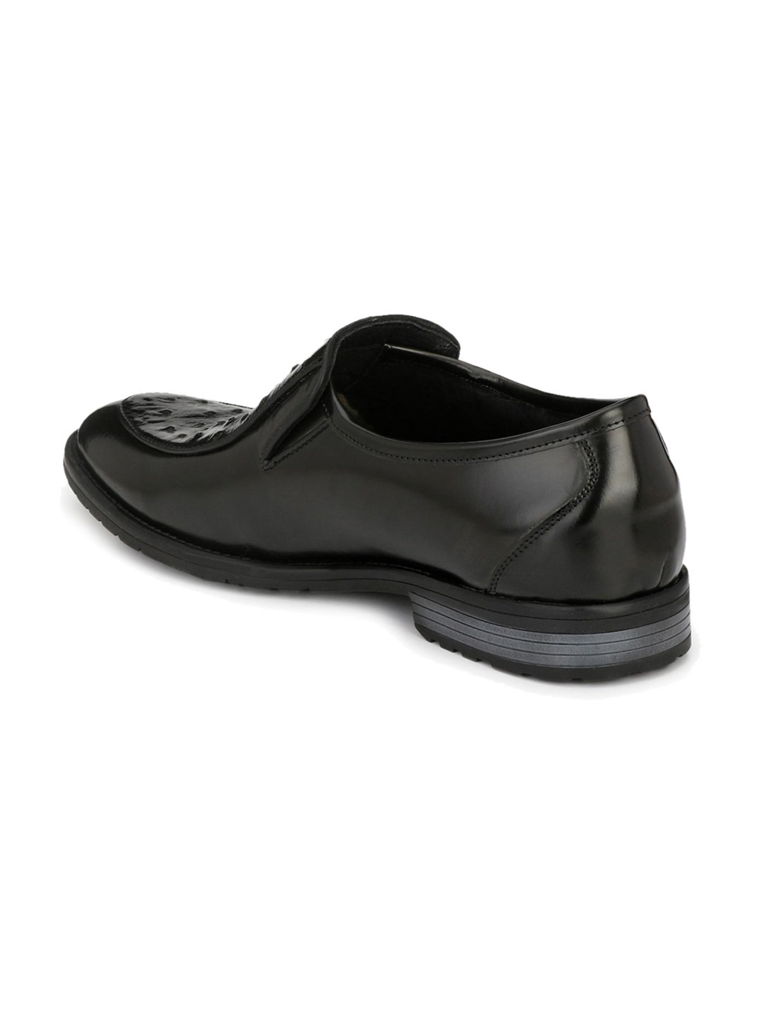 Hitz Men's Black Formal Slip-ons