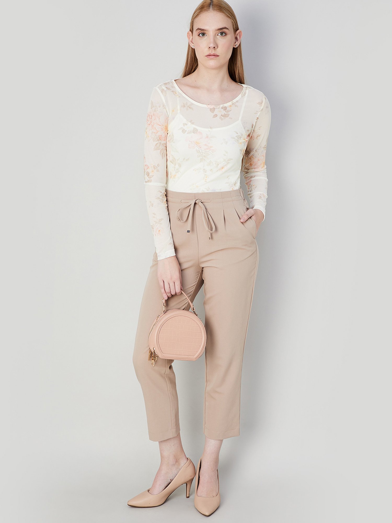 Code by Lifestyle Off White Floral Print Top