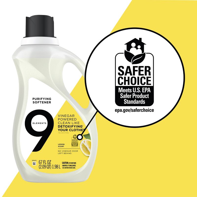 9 Elements Lemon Scent Liquid Purifying Softener - 67 fl oz