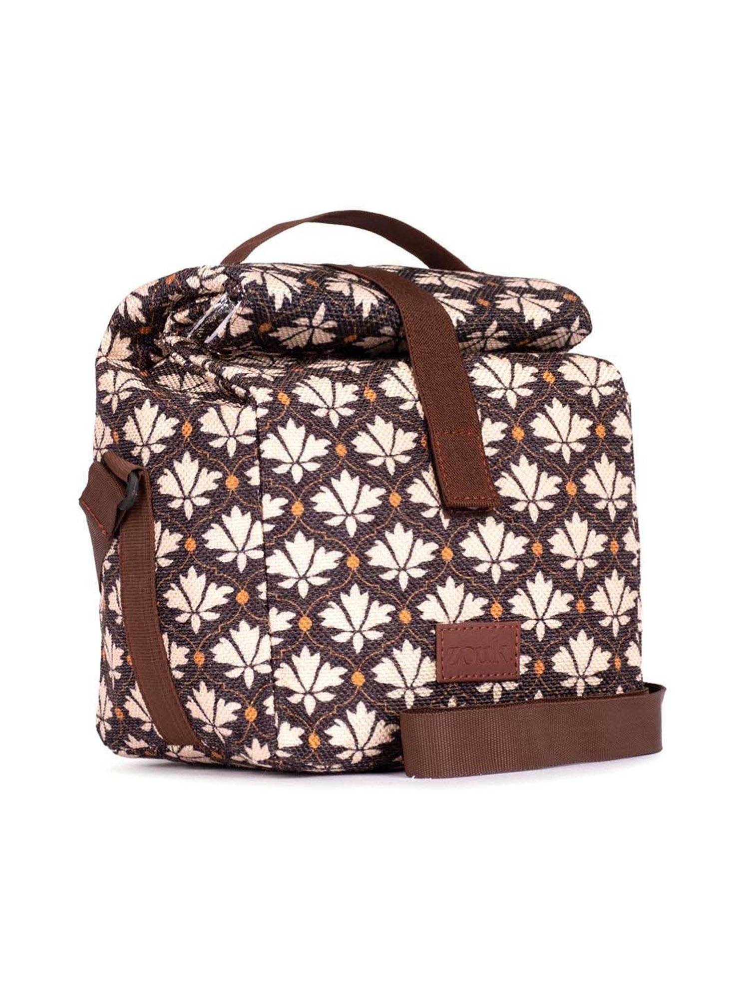 ZOUK Brown Printed Handbag