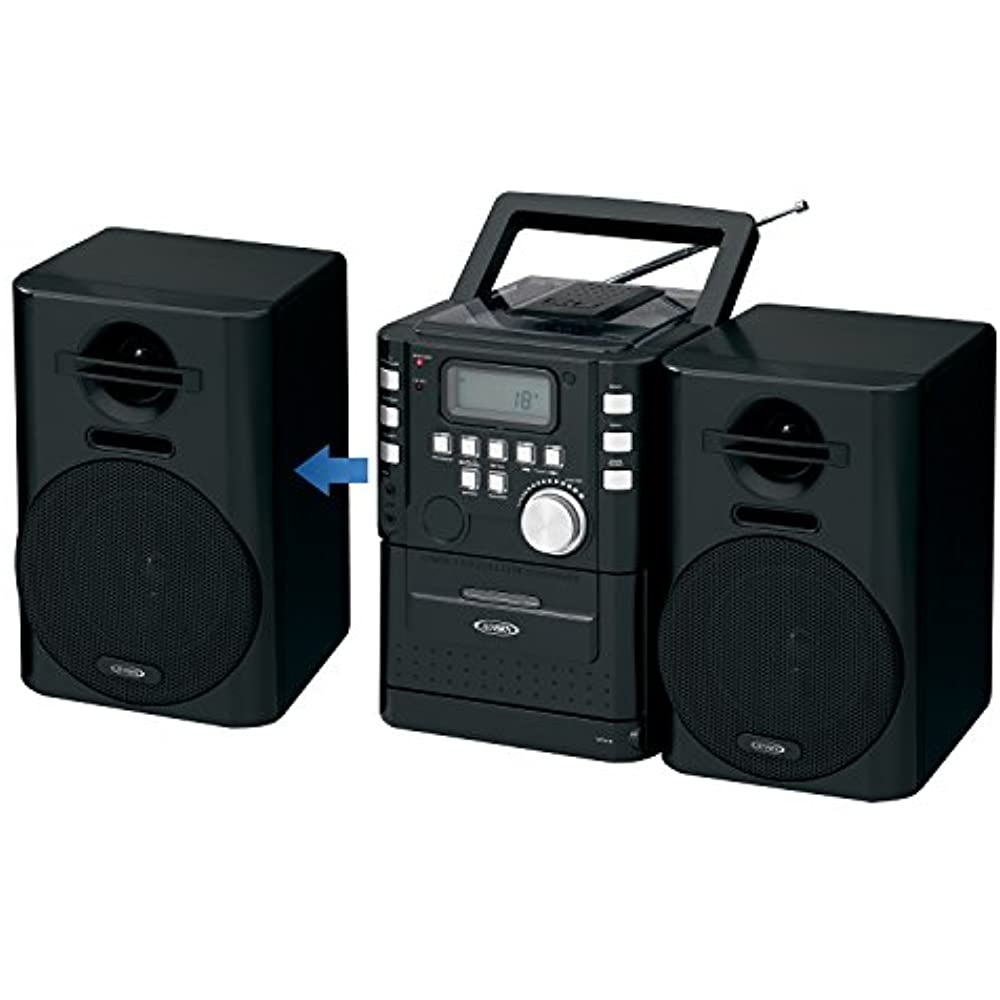 JENSEN CD-725 Portable CD Music System with Cassette & FM Stereo Radio