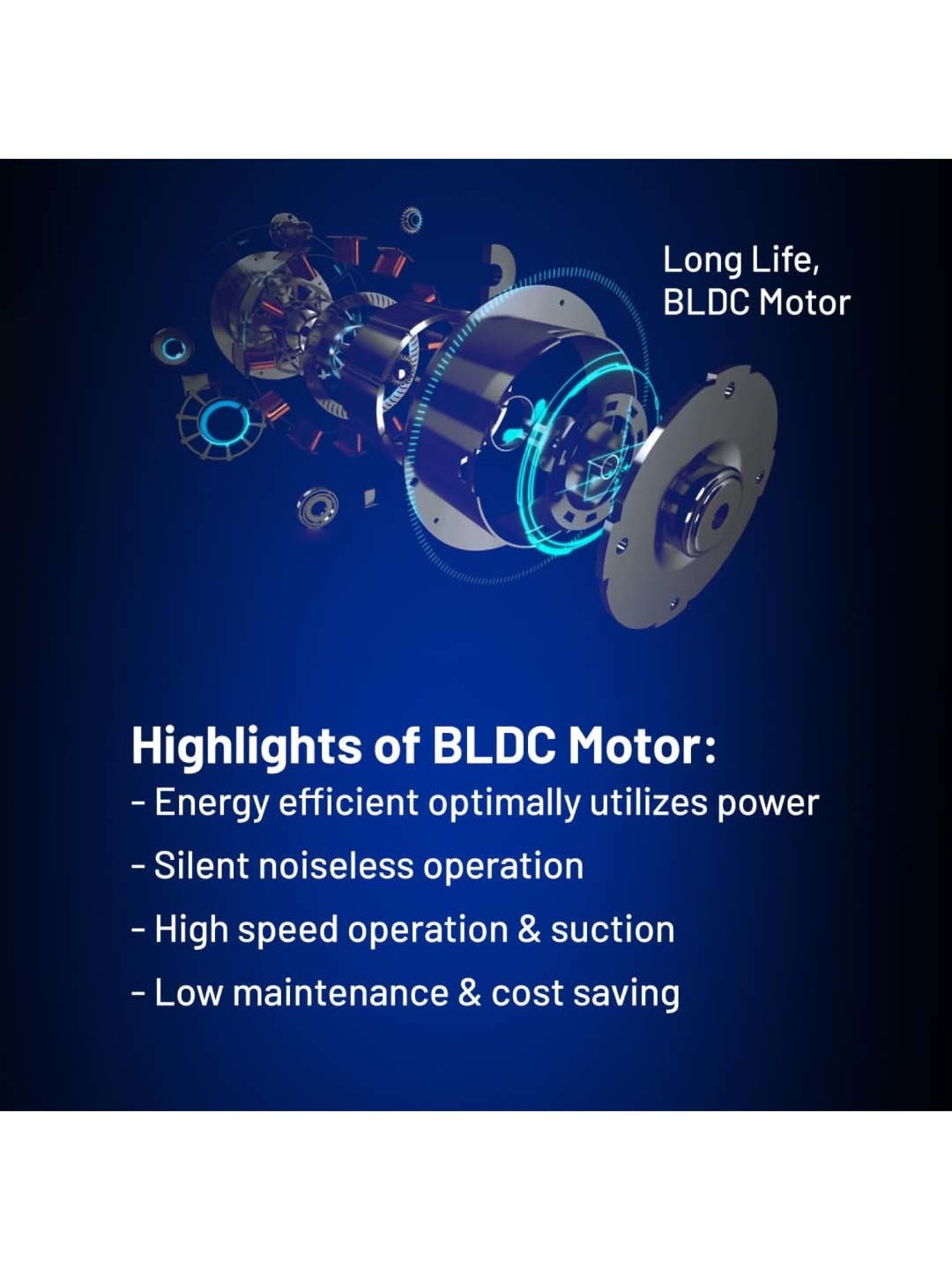 Glen CH6071BLDCBLAC60 1200CMH 60cm Wall Mounted Chimney (Black)