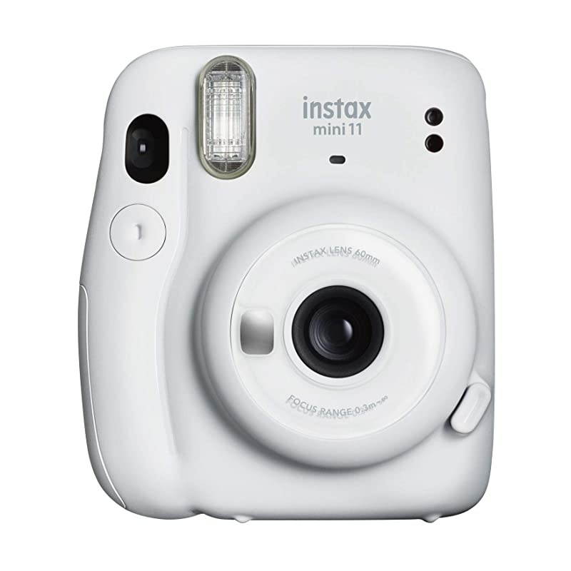 Instax Mini 11 Ice White Instant Camera with Twin Pack Instant Film Ritz Gear Frame Stickers and Ritz Gear Hanging Frames