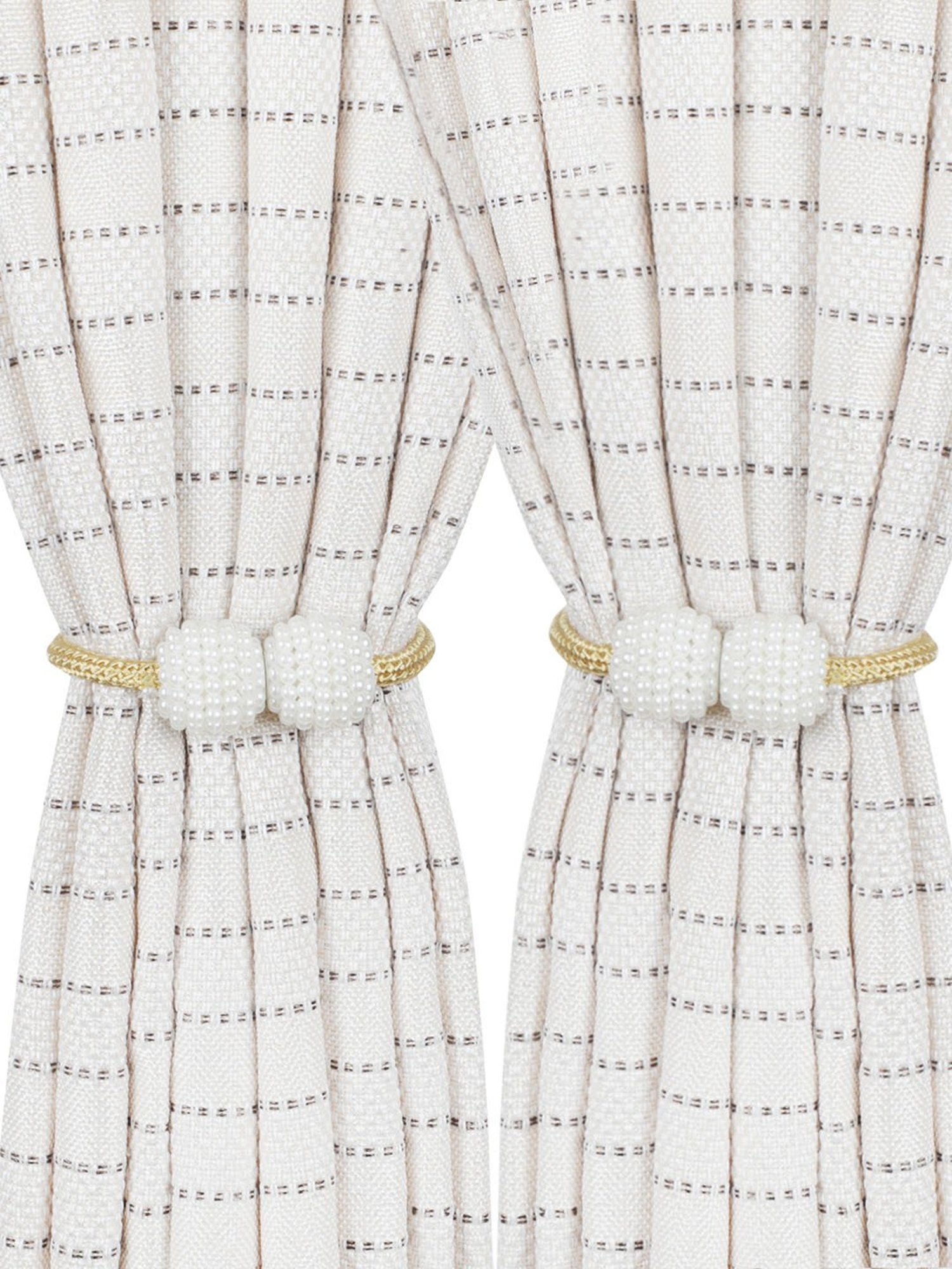 Romee Yellow Polyester Solid Curtain Tie and Hold Backs