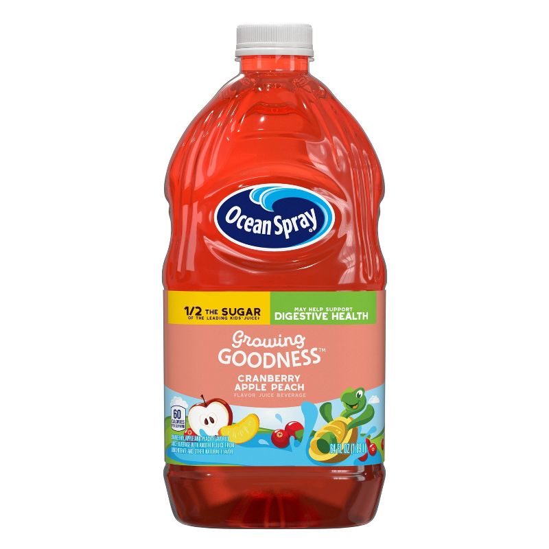 Ocean Spray Growing Goodness Cran Apple Peach Juice Drink - 64 fl oz Bottle