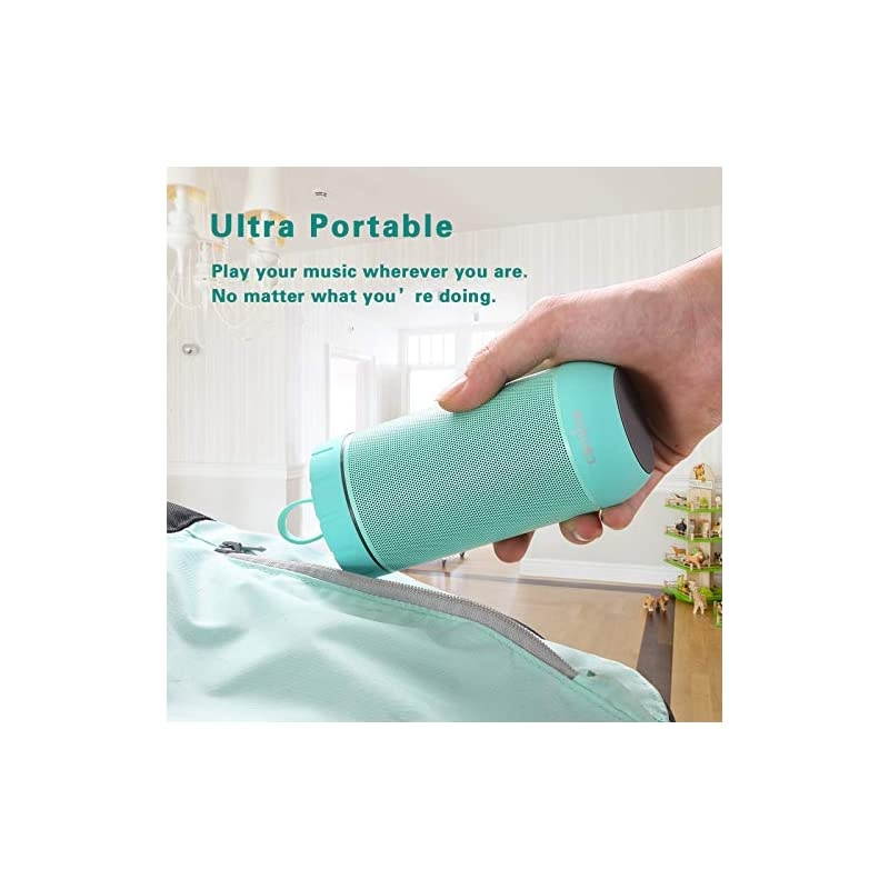 Waterproof Bluetooth Speakers Outdoor Wireless Portable Speaker with 24 Hours Playtime Superior Sound for Camping, Beach, Sports, Pool Party, Shower (Mint)