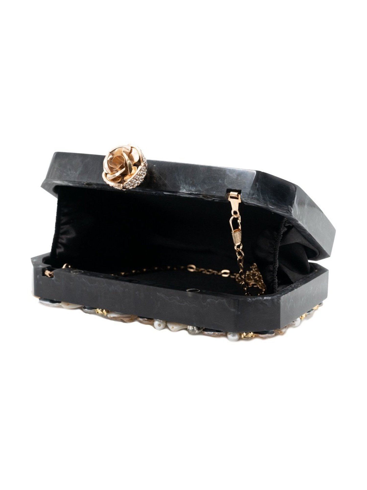 Sugarcrush Black Luxury Studded Small Clutch