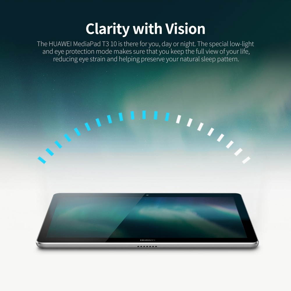 HUAWEI MediaPad T3 10 Tablet 9.6 inch Qualcomm Snapdragon 425 Quad-core CPU 3GB+32GB Memory EMUI 8.0 System Support LTE Grey