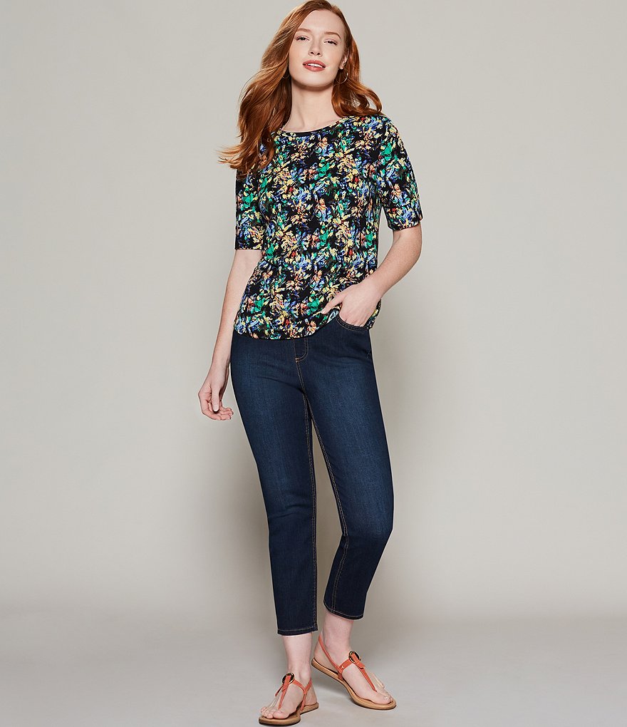 Westbound Petite Size the HIGH RISE fit Denim Skinny Cropped Pants