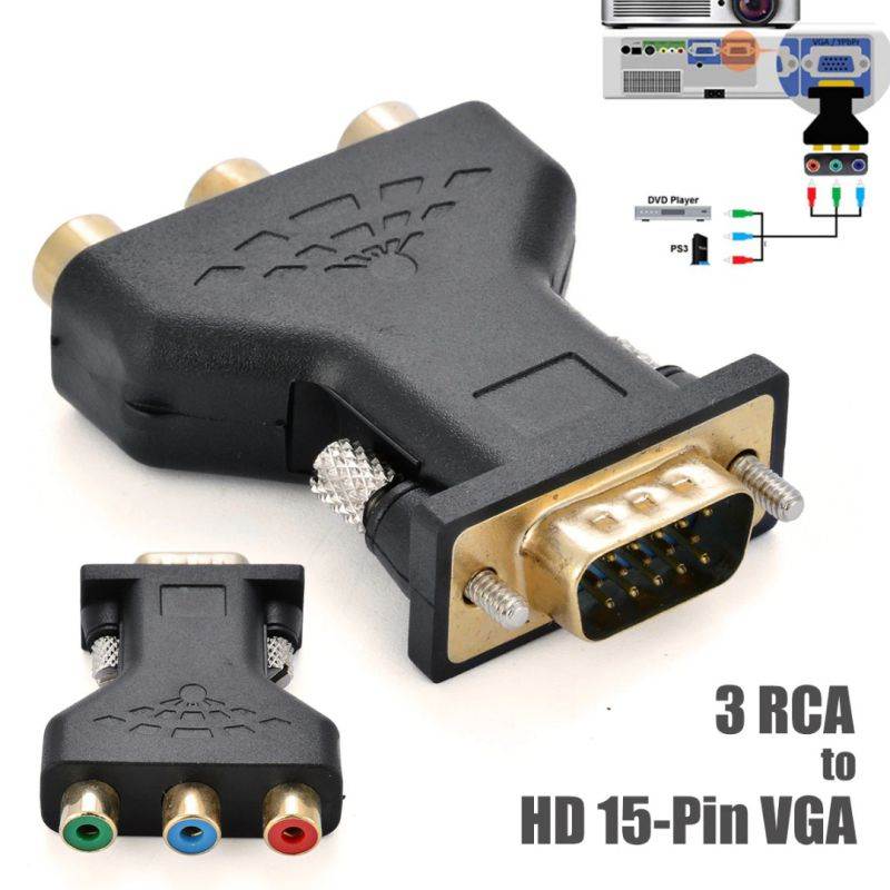 HDMI to VGA 5 Pack  GoldPlated HDMI to VGA Adapter Male to Female for Computer Desktop Laptop PC Monitor Projector HDTV Chromebook Raspberry Pi Roku Xbox and More Black