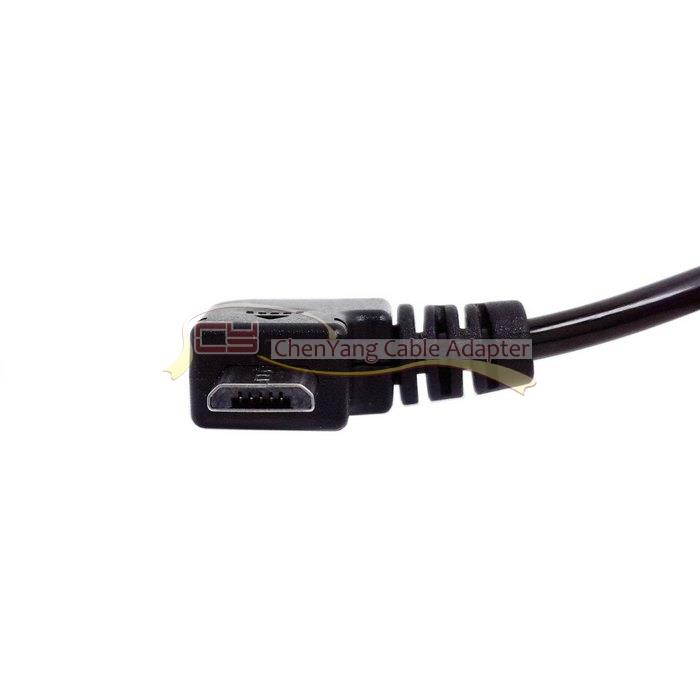 3m Right Angled 90 degree USB 2.0 Micro Male to A Type Male Stretch Data Cable