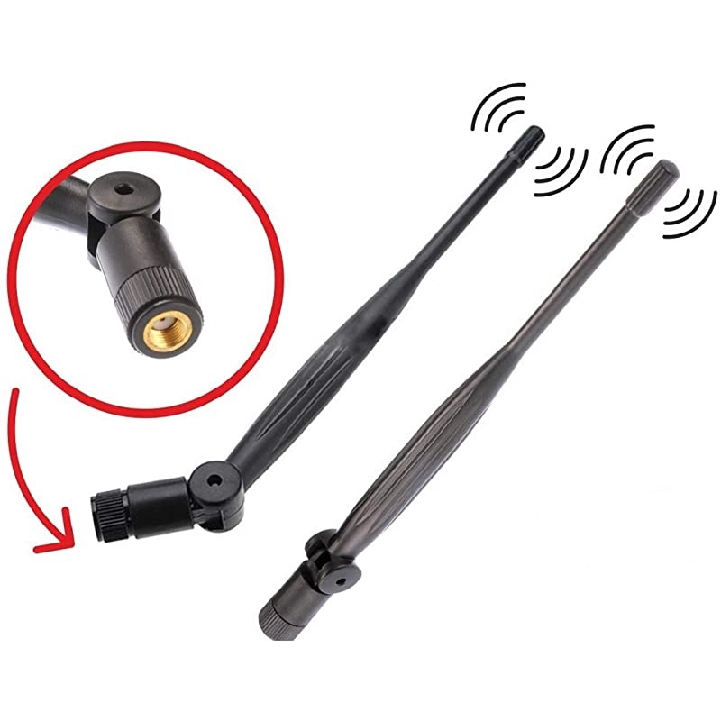 WiFi Antenna 9dbi 24ghz 5ghz 58ghz Dual Band rp SMA Universal Connector for Router pc Desktop USB Adapter pcie Cards IP Camera Drone and ps4 Build Wireless Range Extender