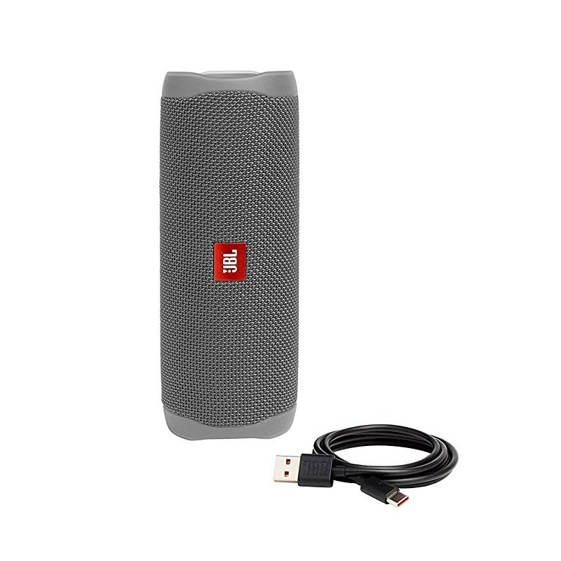 Flip 5 Waterproof Portable Wireless Bluetooth Speaker Bundle Pair Gray