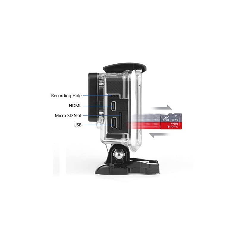 Open Protective Skeleton Housing Case with LCD Touch Backdoor for GoPro Hero 4 GoPro Hero 3 and GoPro Hero 3+ Transparent Clear